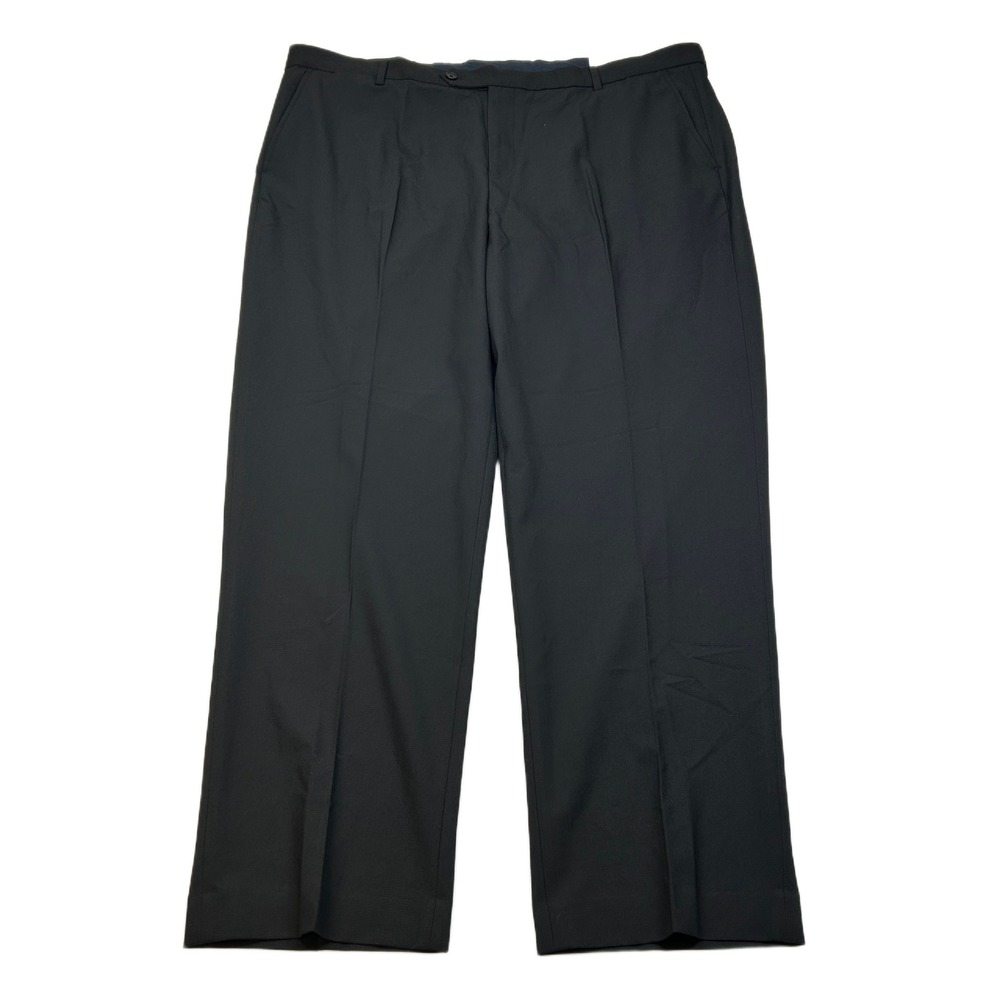 Nautica Black‎ Dress Pants Mens 44x32 Bi-Stretch Comfort Waistband Travel NEW